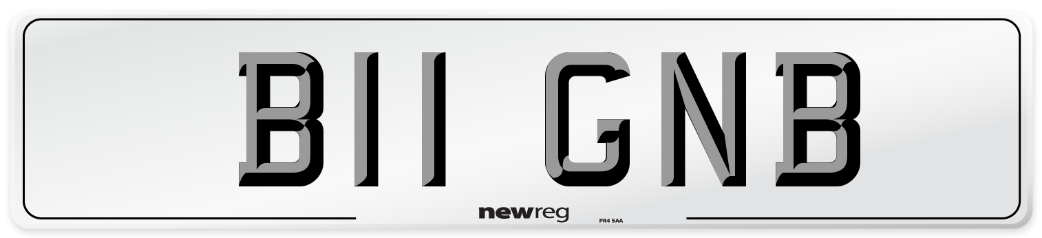 B11 GNB Number Plate from New Reg